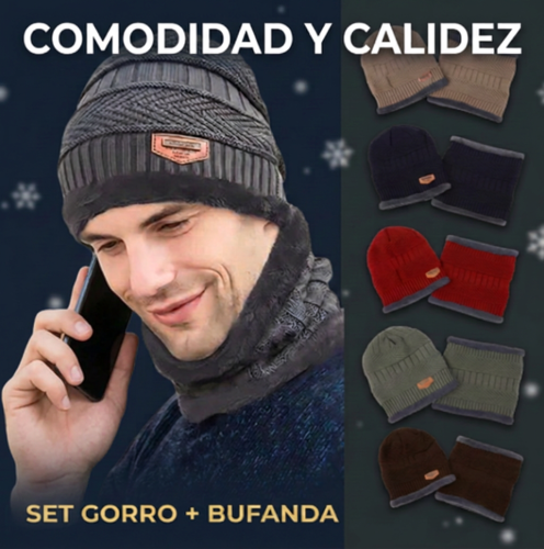 M - Set gorro con bufanda